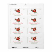 ハニービー オン ローズ ビジネス ラベル (フルシート)