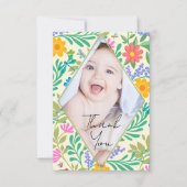 ハニービー、テングミ、蝶、トンボ、花 サンキューカード (正面)