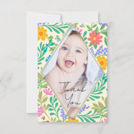 ハニービー、テングミ、蝶、トンボ、花 サンキューカード