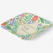 ハニービー、テングミ、蝶、トンボ、花 ペーパープレート (傾斜あり)