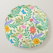 ハニービー、テングミ、蝶、トンボ、花 ラウンドクッション (正面)