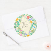 ハニービー、テングミ、蝶、トンボ、花 ラウンドシール (封筒)