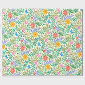 ハニービー、テングミ、蝶、トンボ、花 ラッピングペーパー (フラット)