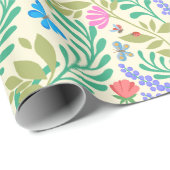 ハニービー、テングミ、蝶、トンボ、花 ラッピングペーパー (ロールコーナー)