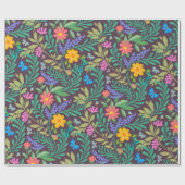 ハニービー、テングミ、蝶、トンボ、花 ラッピングペーパー (フラット)