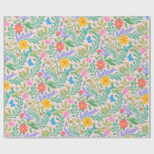 ハニービー、テングミ、蝶、トンボ、花 ラッピングペーパー (フラット)