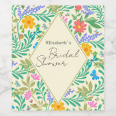 ハニービー、テングミ、蝶、トンボ、花 ワインラベル (シングルラベル)