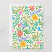 ハニービー、テングミ、蝶、トンボ、花 招待状 (裏面)