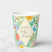 ハニービー、テングミ、蝶、トンボ、花 紙コップ (正面)