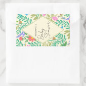 ハニービー、テングミ、蝶、トンボ、花 長方形シール (バッグ)