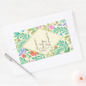 ハニービー、テングミ、蝶、トンボ、花 長方形シール (封筒)