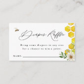 ハニービー&デイジーおむつラッフルチケットベビーシャワー エンクロージャーカード (正面)