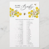 ハニービー&デイジー名当該ベビー紙ゲームカード チラシ (正面)