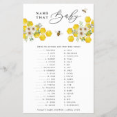 ハニービー&デイジー名当該ベビー紙ゲームカード チラシ (正面)