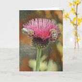 ハニービー パステルアート グリーティングカード (黄色い花)