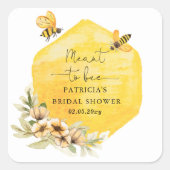 ハニービー フラワー ブライダル シャワー スクエアシール (正面)