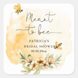 ハニービー フラワー ブライダル シャワー スクエアシール