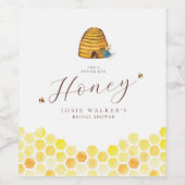 ハニービー ブライダルシャワーラベル ワインラベル (シングルラベル)