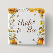 ハニービー ブライドからビー ベイビー シャワーの役割 缶バッジ (正面)