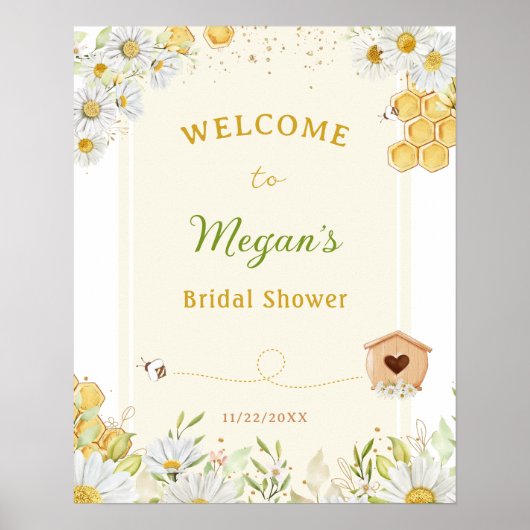 ハニービー ブンブー ビー ブライダルシャワーへようこそ ポスター (正面)