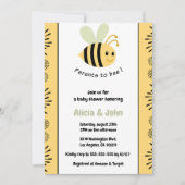 ハニービー ベイビー シャワーパーティー 招待状 男女共用 バンブルビー (正面)