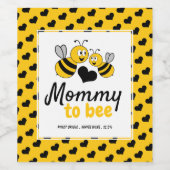 ハニービー、ベビーシャワー ワインラベル (シングルラベル)