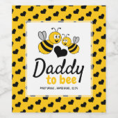 ハニービー、ベビーシャワー ワインラベル (シングルラベル)