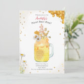 ハニービー ミルクシェイク ファースト バースデー 招待状 (スタンド正面)