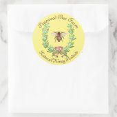 ハニービー、リース付きオーク葉材 ラウンドシール (バッグ)