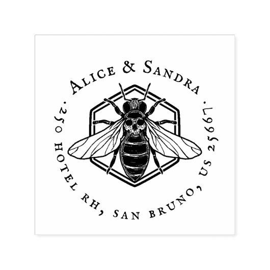 ハニービー | ヴィンテージファミリー名&自己インキングSta セルフインキングスタンプ (デザイン)