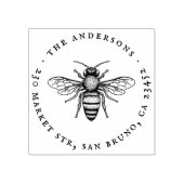 ハニービー |ヴィンテージファミリ名と差出人住所 ラバースタンプ (インプリント)