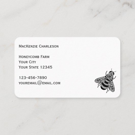 ハニービー 名刺 (裏面)