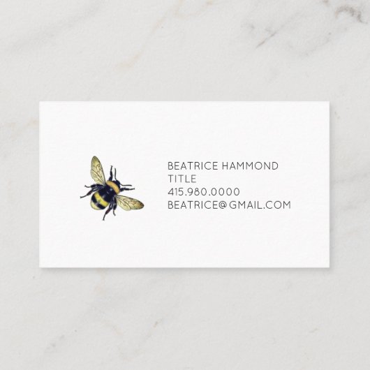 ハニービー 名刺 (裏面)