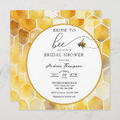 ハニービー |花嫁のブライダルシャワー 招待状 (正面/裏面)