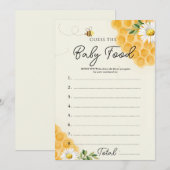 ハニービー 赤ちゃんの離乳食当てゲーム カード (正面/裏面)