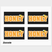 ハニービー 長方形シール (シート)