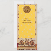 ハニービー，養蜂モノグラム 招待状 (裏面)