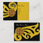 ハニービー，養蜂家アピアリストモノグラム 名刺 (正面/裏面)