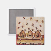 ハニービー，養蜂家 マグネット (正面/裏面)