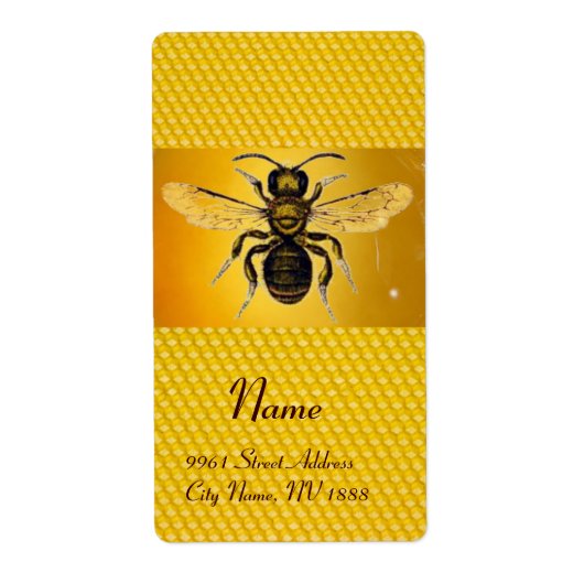 ハニービー，養蜂家 ラベル (正面)