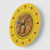 ハニービー,養蜂家 ラージ壁時計 (傾斜)