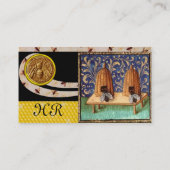 ハニービー，養蜂家，養蜂家モノグラム 名刺 (裏面)