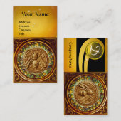 ハニービー，養蜂家，養蜂家養蜂家モノグラム 名刺 (正面/裏面)