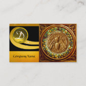 ハニービー，養蜂家，養蜂家養蜂家モノグラム 名刺 (裏面)