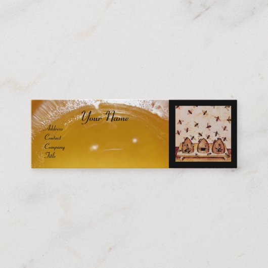 ハニービー，養蜂家，養蜂家 スキニー名刺 (正面)