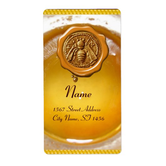 ハニービー，養蜂家，養蜂用ワックスEAL ラベル (正面)