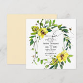 ハニービー | Sweet Bee |オーキッドベビーシャワー 招待状 (正面/裏面)