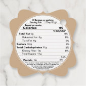 ハニーファンシーラベル栄養ラベルクラフト水玉模様 フェイバータグ (裏面)