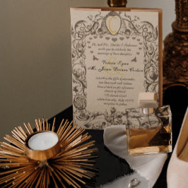 ハニーファームバ素朴ーンのまわりにハイブフローラ 招待状