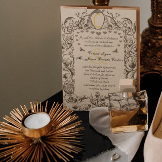 ハニーファームバ素朴ーンのまわりにハイブフローラ 招待状